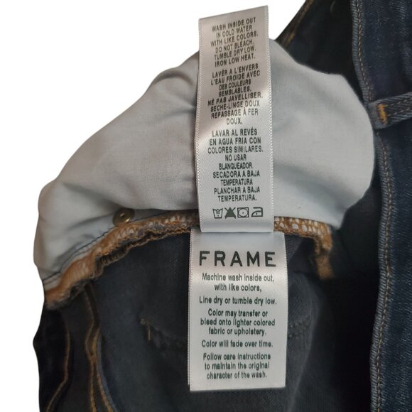 Frame LSJREV219 Fayette Skinny Jeanne Ankle Slit (Meas 36x28 11" Rise) Jeans A12 - Picture 8 of 10